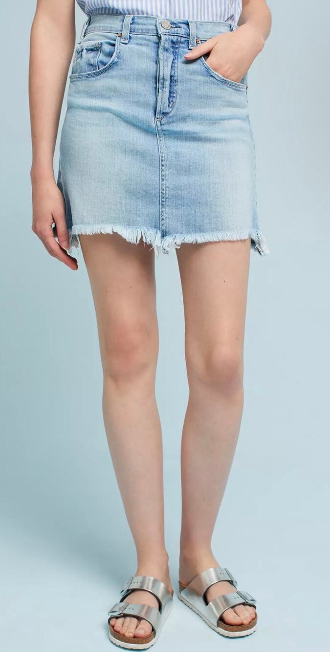 McGuire Frayed Hem Mini Skirt Womens size 26’’